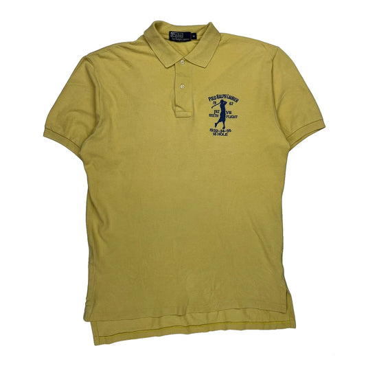 Vintage Polo By Ralph Lauren Polo Shirt - Medium Yellow Cotton