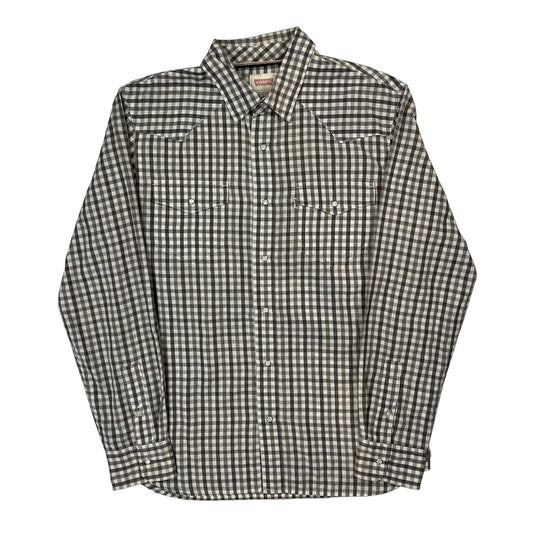 Levis Checked Shirt - Medium Grey Cotton