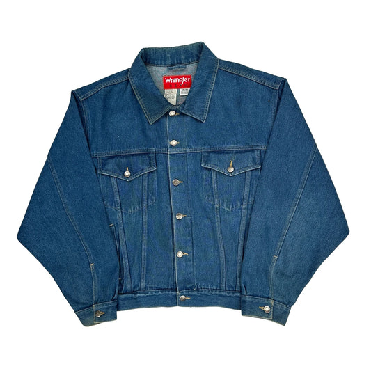 Wrangler Denim Jacket - XL Blue Cotton