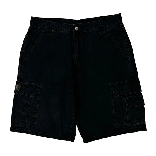 Wrangler Cargo Shorts - 32W 10L Black Cotton