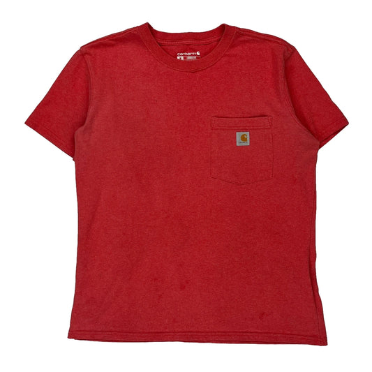 Carhartt T-Shirt - Medium Red Cotton
