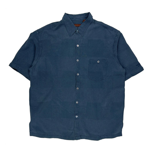 Tori Richard Short Sleeve Shirt - XL Blue Cotton