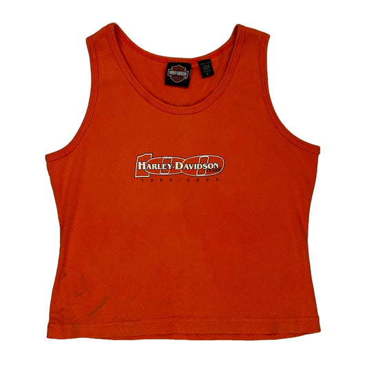 Wisconsin Harley-Davidson Harley Davidson Graphic Vest - Large Orange Cotton