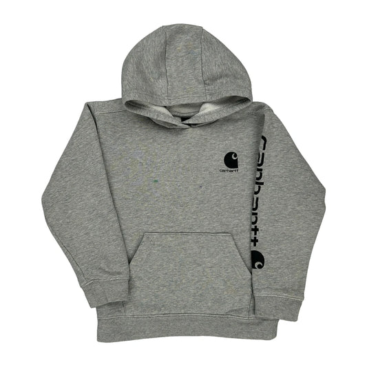 Age 7 Carhartt Hoodie - Small Grey Cotton Blend