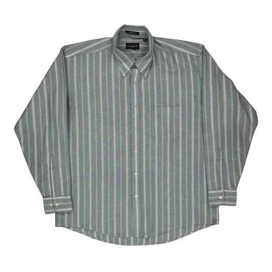 Gant Striped Shirt - XL Green Cotton Blend