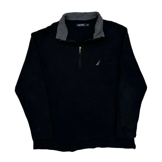Vintage Nautica Jumper - Medium Black Cotton