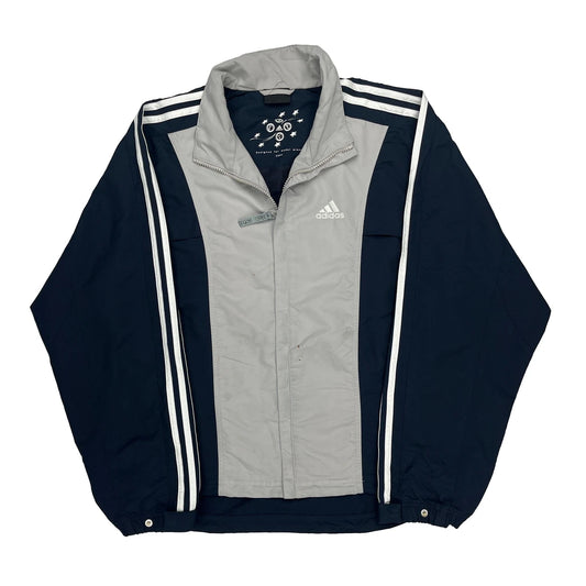 Designed For Medal Winners 2004 Adidas Track Jacket - Large Grey Polyester