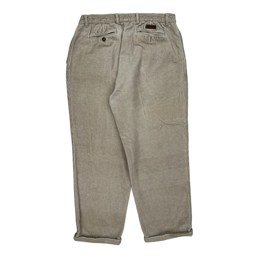Chaps Ralph Lauren Cord Trousers - 35″ Waist Beige Cotton