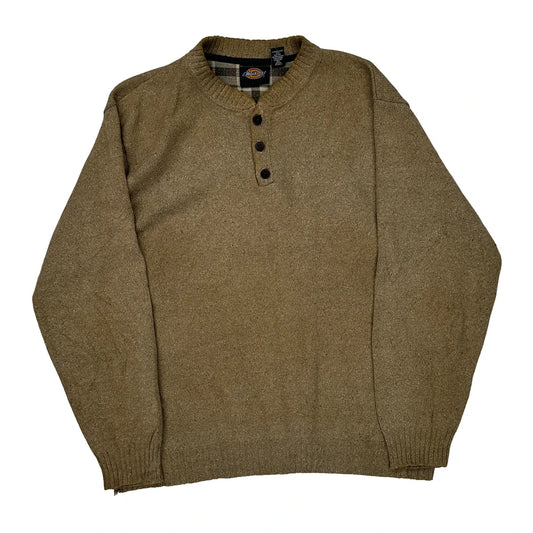 Dickies Jumper - XL Brown Cotton Blend