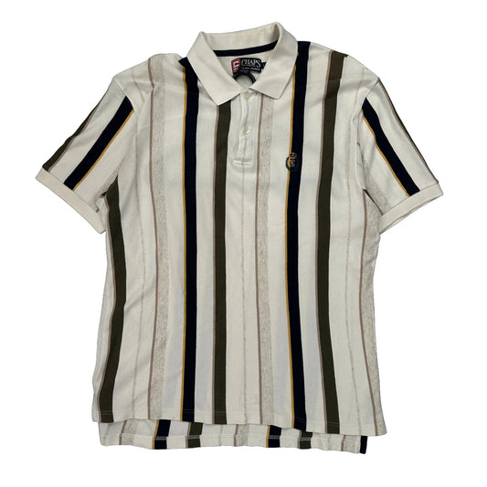 Chaps Ralph Lauren Striped Polo Shirt - Large Multicoloured Cotton