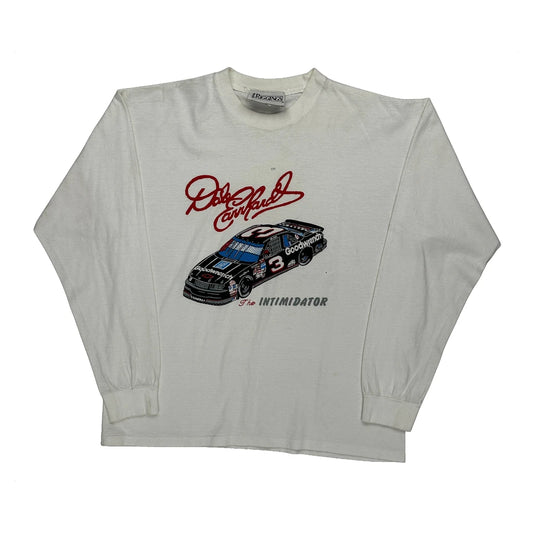 The Intimidator J Riggins Nascar Long Sleeve T-Shirt - Medium White Cotton