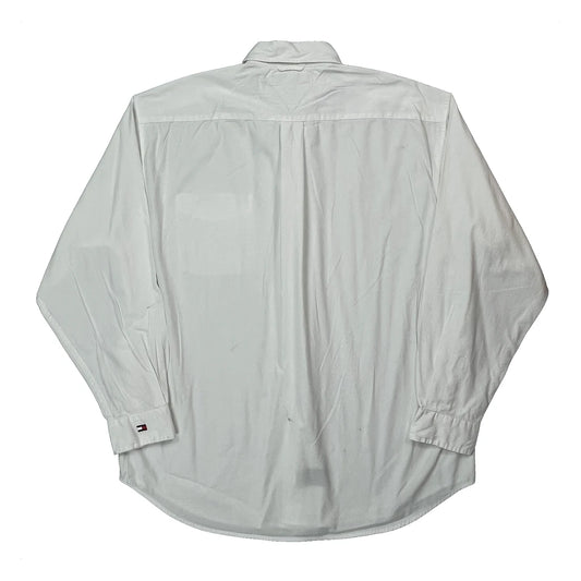 Vintage Tommy Hilfiger Shirt - Large White Cotton