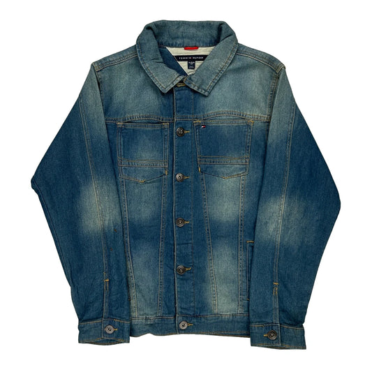 Tommy Hilfiger Spellout Denim Jacket - XL Blue Cotton