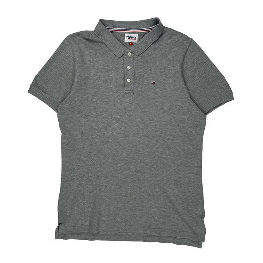 Tommy Jeans Polo Shirt - XL Grey Cotton