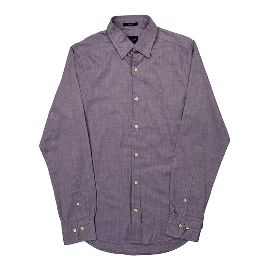 Vintage Gant Slim Shirt - Small Purple Cotton