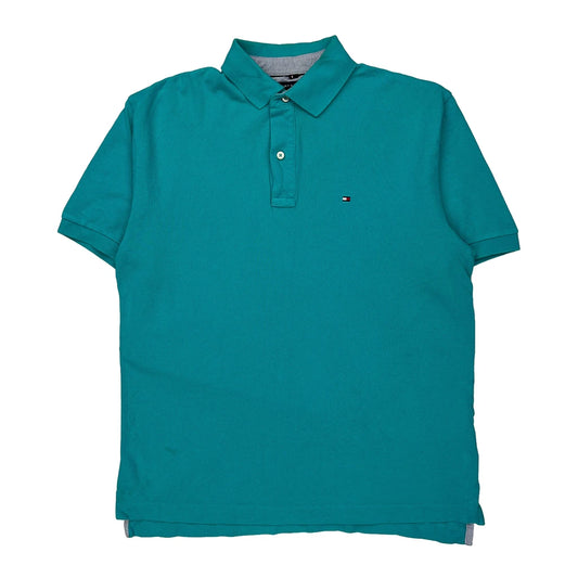 Tommy Hilfiger Polo Shirt - Large Green Cotton
