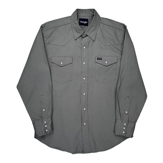 Wrangler Shirt - Large Grey Cotton