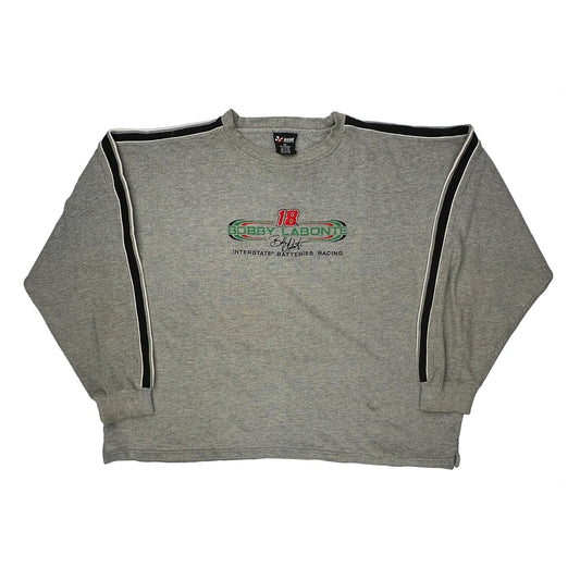 Interstate Batteries Racing Chase Authentics Nascar Sweatshirt - 2XL Grey Polyester Blend