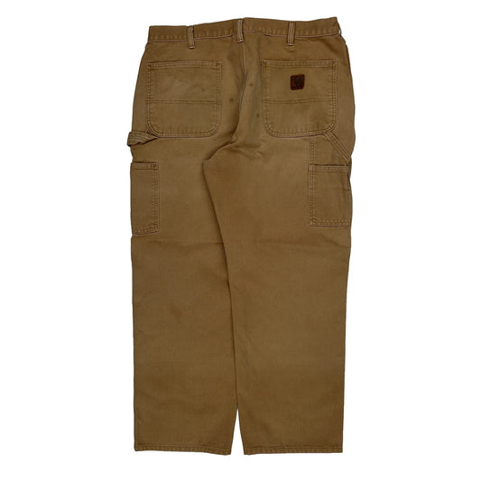 Carhartt B11 Brn Carpenter Trousers - 34W 30L Brown Cotton