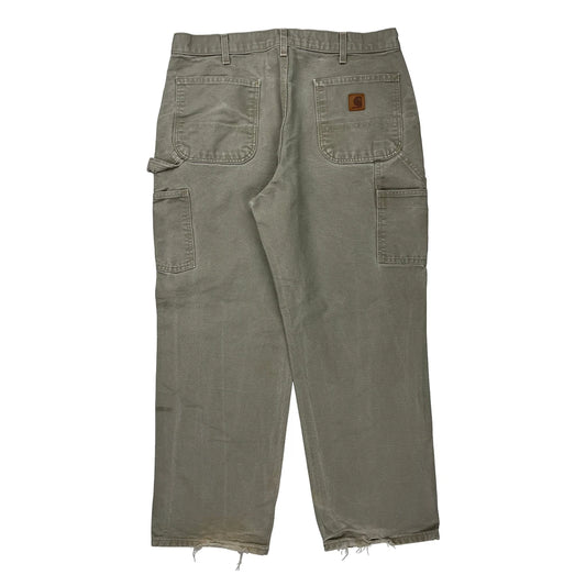 Carhartt Carpenter Trousers - 36W 30L Grey Cotton