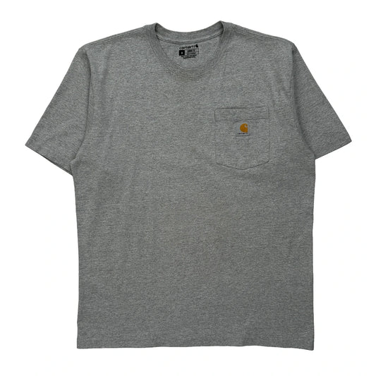 Carhartt T-Shirt - Large Grey Cotton