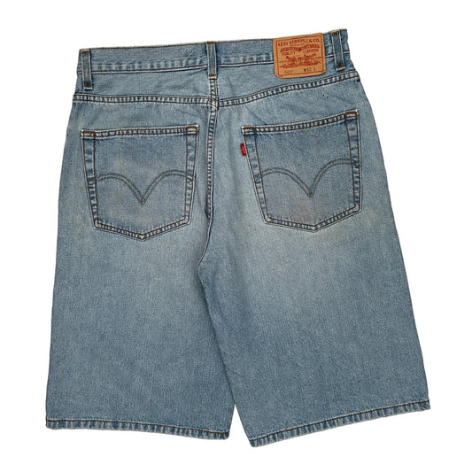 Levis Denim Shorts - 33W 12L Light Wash Cotton