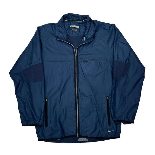 Vintage Nike Jacket - Medium Blue Polyester