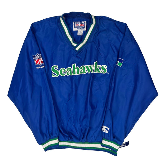 Vintage Seahawks Starter Football Windbreaker - XL Blue Nylon