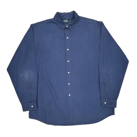 Polo By Ralph Lauren Shirt - XL Blue Cotton