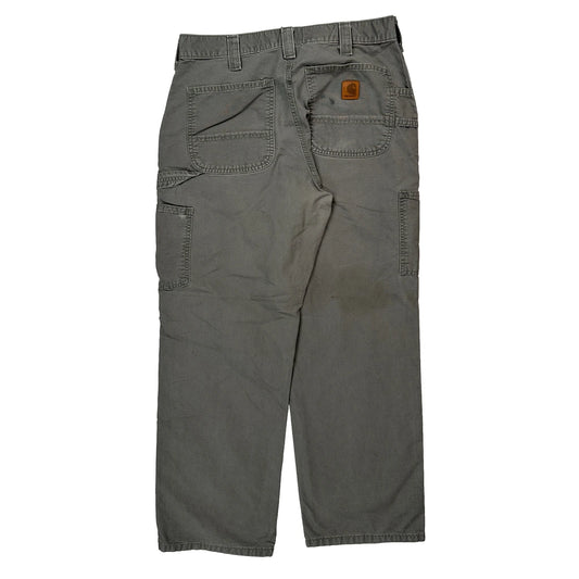 Carhartt B151 Fat Carpenter Trousers - 32W 30L Grey Cotton