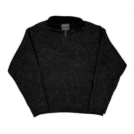 Vintage Woolrich 1/4 Zip - No Size Black Wool