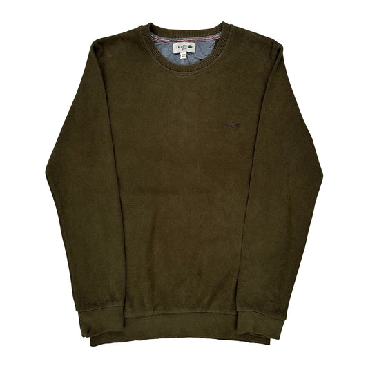 Lacoste Slim Fit Jumper - Large Khaki Cotton