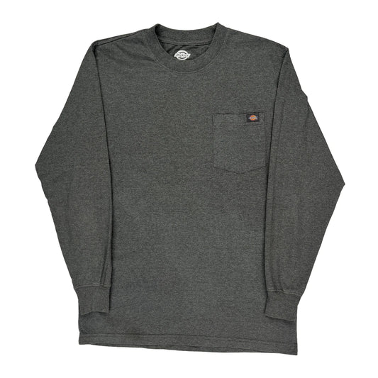 Dickies Long Sleeve T-Shirt - Medium Grey Cotton Blend