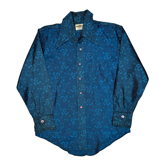 Innovation Floral Shirt - Large Blue Polyester