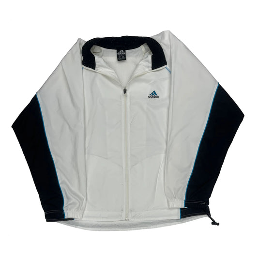 Vintage Adidas Track Jacket - XL White Polyester