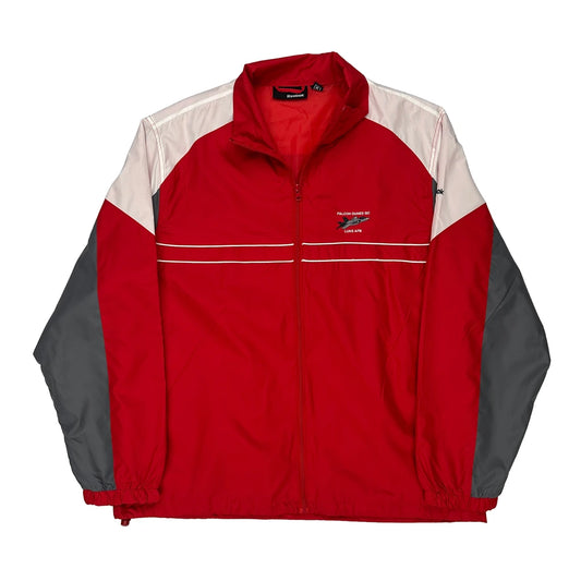 Reebok Windbreaker - XL Red Polyester