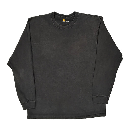Carhartt Long Sleeve T-Shirt - Large Black Cotton