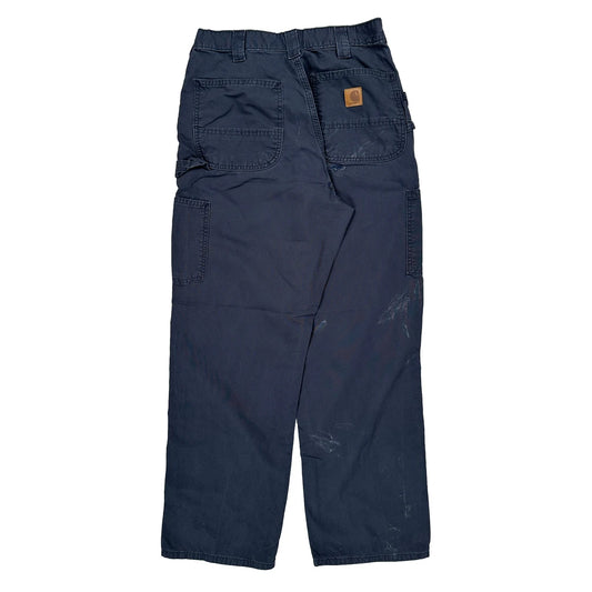 Vintage Carhartt Cargo Trousers - 29W 30L Navy Cotton