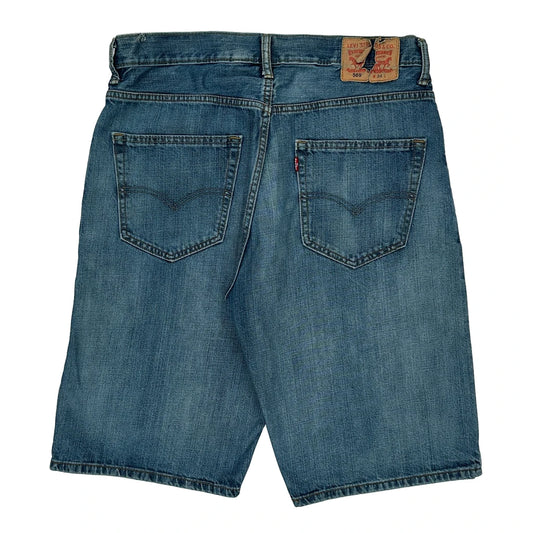569 Levis Denim Shorts - 34W 12L Blue Cotton