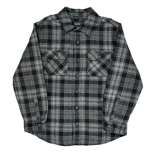 Vintage Cherokee Checked Flannel Shirt - XL Grey Cotton