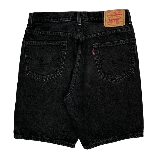 505 Levis Denim Shorts - 32W 9L Black Cotton