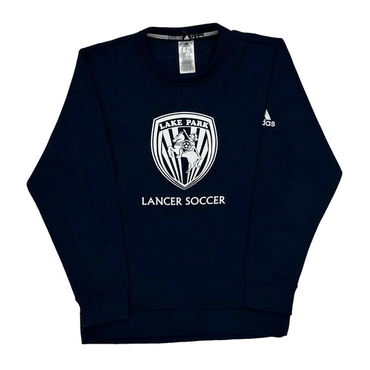 Vintage Lancer Soccer Adidas Graphic Sweatshirt - Medium Navy Cotton