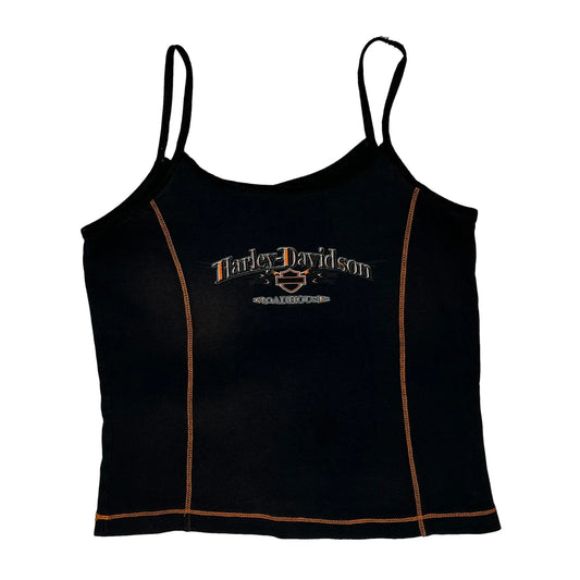 Milwaukee, Wisconsin Harley Davidson Graphic Top - Large Black Cotton