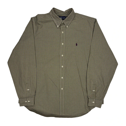 Ralph Lauren Checked Shirt - XL Brown Cotton