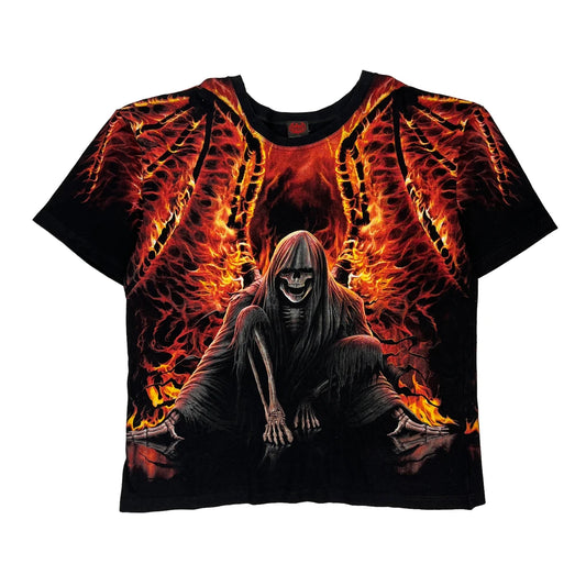 Spiral Graphic T-Shirt - 2XL Orange Cotton