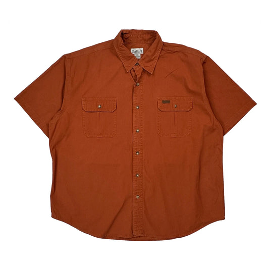 Carhartt Short Sleeve Shirt - 2XL Orange Cotton