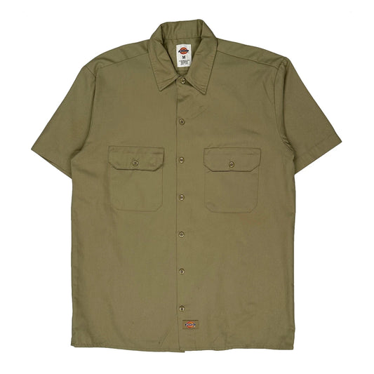 Dickies Short Sleeve Shirt - Medium Khaki Polyester Blend