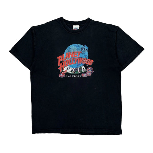 Las Vegas Planet Hollywood Graphic T-Shirt - XL Black Cotton