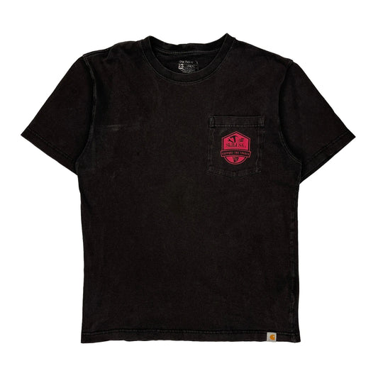 Support The Trades Carhartt Graphic T-Shirt - Small Black Cotton