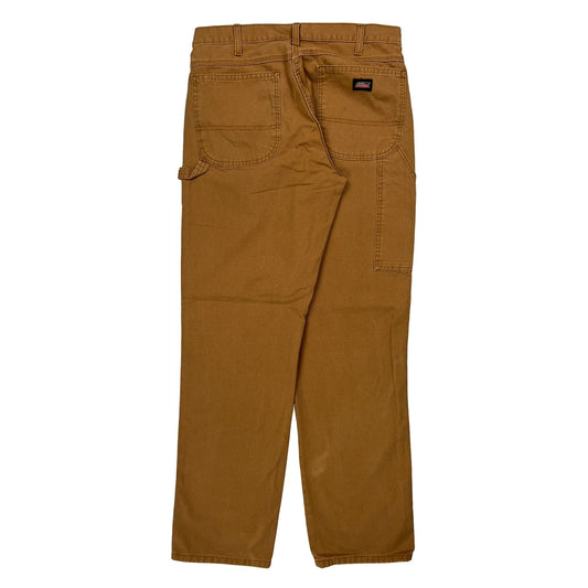 Dickies Carpenter Trousers - 32W 34L Brown Cotton